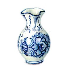 Váza modrá 21 cm